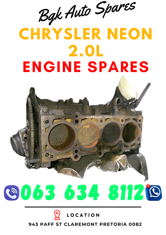 Chrysler neon 2.0l engine spares Whatsapp me for prices 063 149 6230