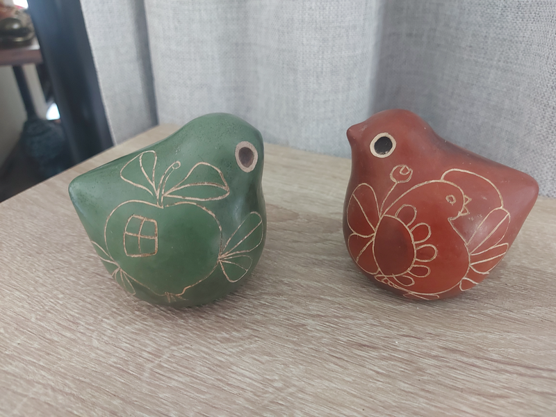 Clay Bird Figurines