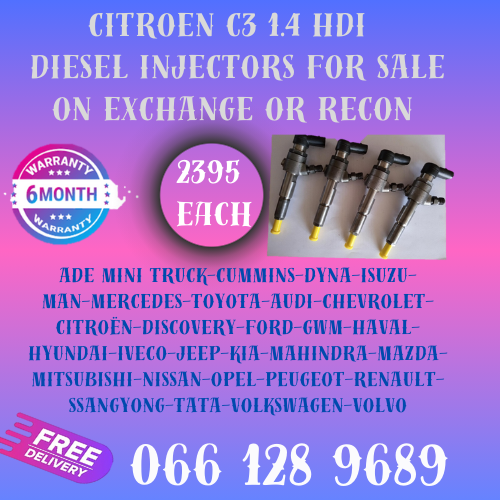CITROEN C3 1.4 HDI DIESEL INJECTORS FOR SALE ON EXCHANGE WITH FREE COPPER WASHERS