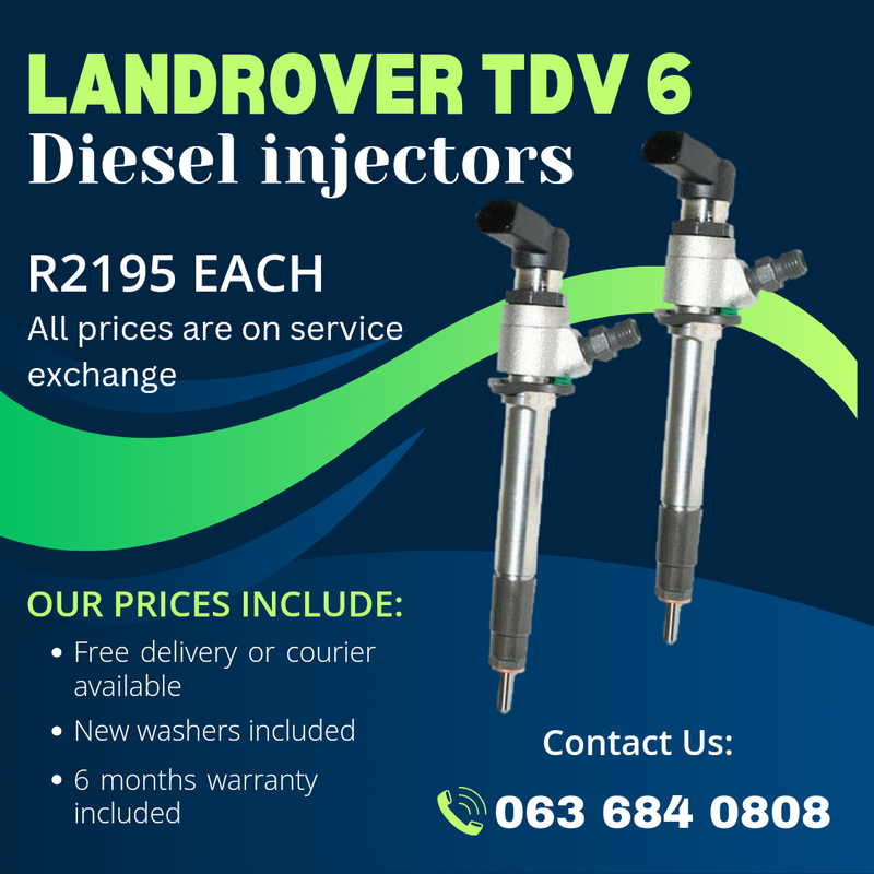 LANDROVER DISCOVERY TDV6 DIESEL INJECTORS FOR SALE WITH WARRANTY