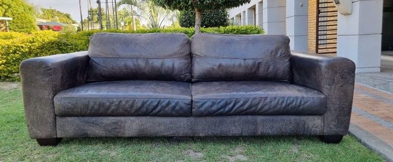 Coricraft genuine leather couch 3 seater mala