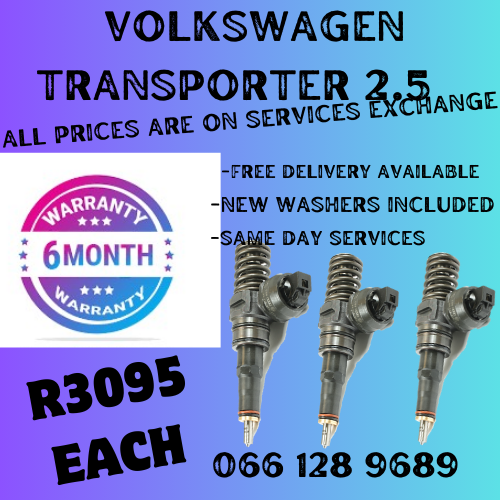 VOLKSWAGEN TRANSPORTER 2.5 DIESEL INJECTORS FOR SALE ON EXCHANGE OR TO RECON YOUR OWN