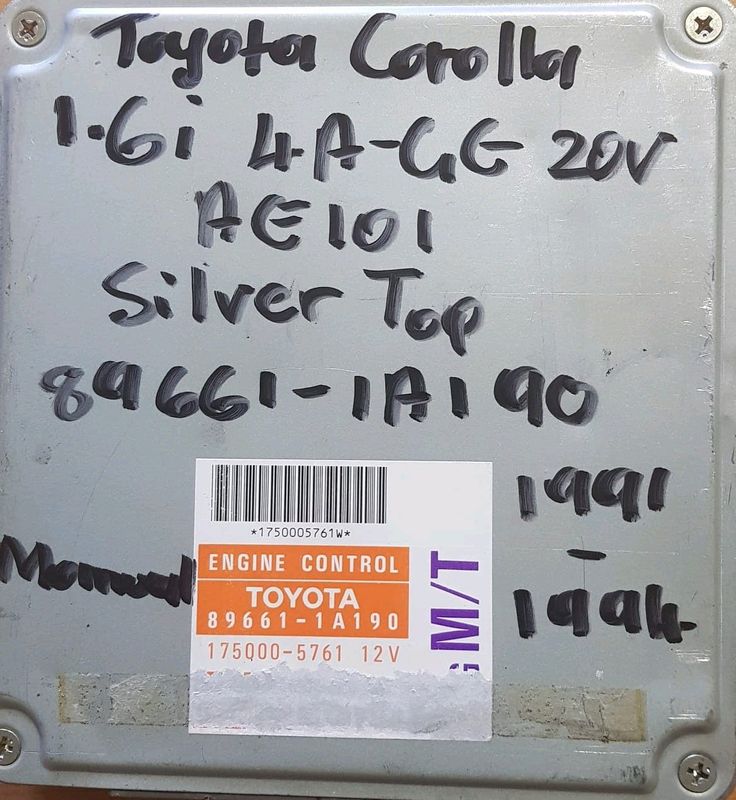 Toyota Corolla 1.6i 4A-GE AE101 1990-1999 DENSO ECU part# 89661 1A190