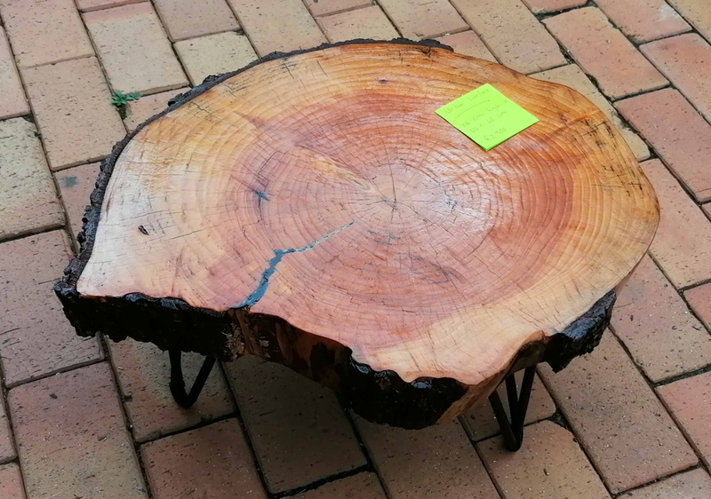 Live edge wood Round Coffee Table (Urban Warfare)