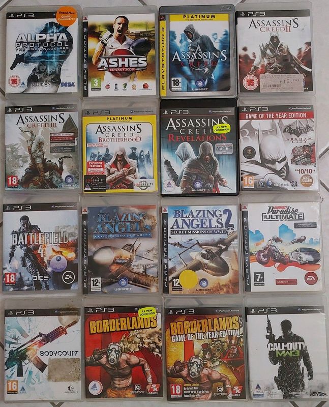 PS3 Games R100 Each