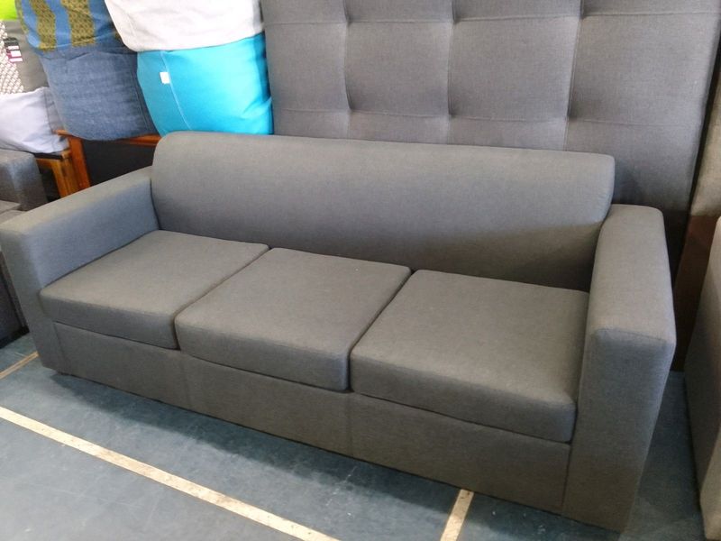 Three seater couch dark grey