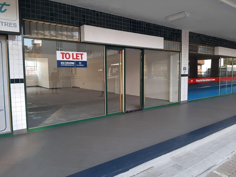 92SQM RETAIL SHOP TO LET ON STEVE BIKO ROAD IN ARCADIA