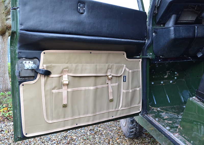 Land Rover Series Exmoor Canvas Front Door Panels (Pair) For Series, Defender -Sand