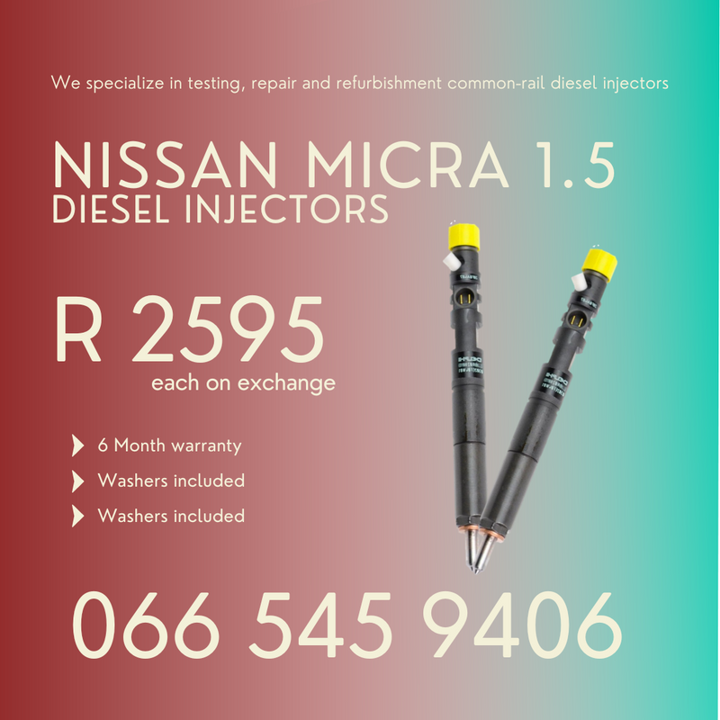 NISSAN MICRA DIESEL INJECTORS FOR SALE WITH 6 MONTH WARRANTY
