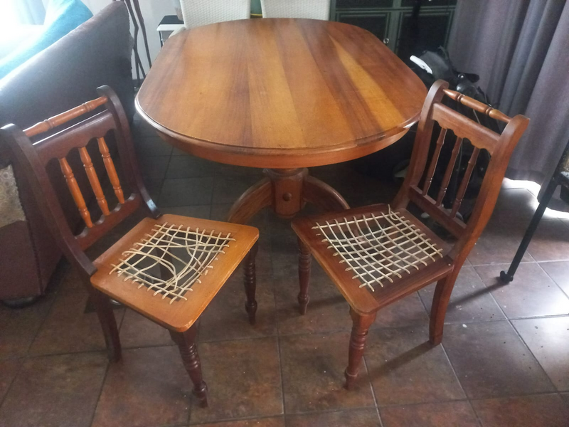 Antigue Yellowwood Table and Chairs
