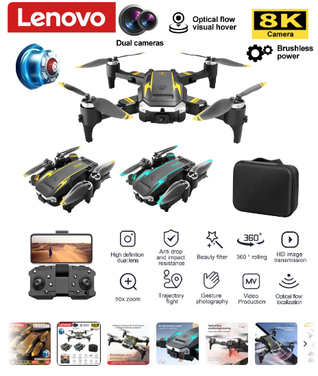 Lenovo S6 Pro Drone Professional 8K GPS Dual Camera 5G Obstacle Avoidance Optical Flow Positioning.