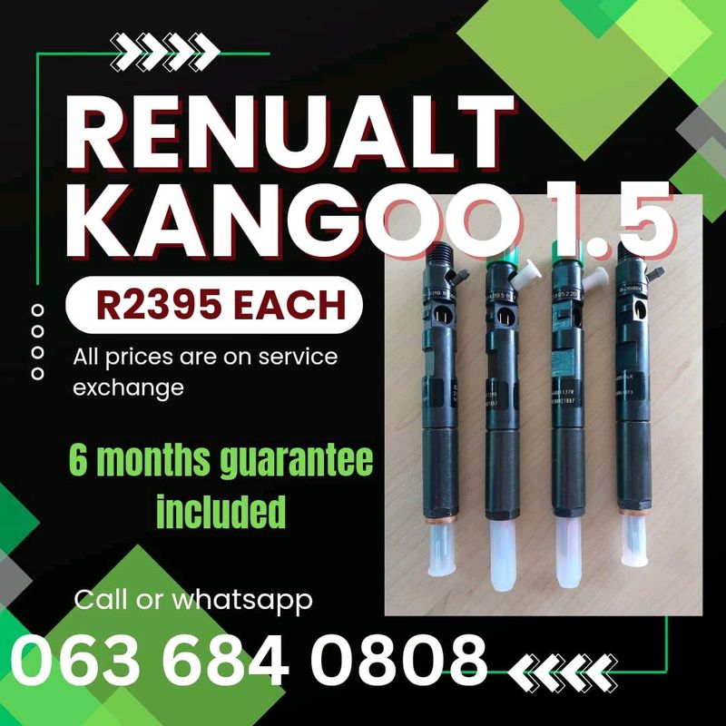 RENUALT KANGOO 1.5 DIESEL INJECTORS FOR SALE WITH WARRANTY