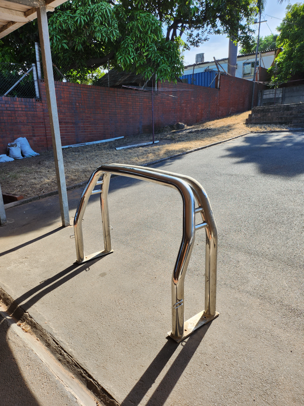 Chrome Double Tube Roll Bar For Big Bin Bakkies