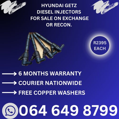 Hyundai Getz diesel injectors for sale on exchange - we sell on exchange or recon.