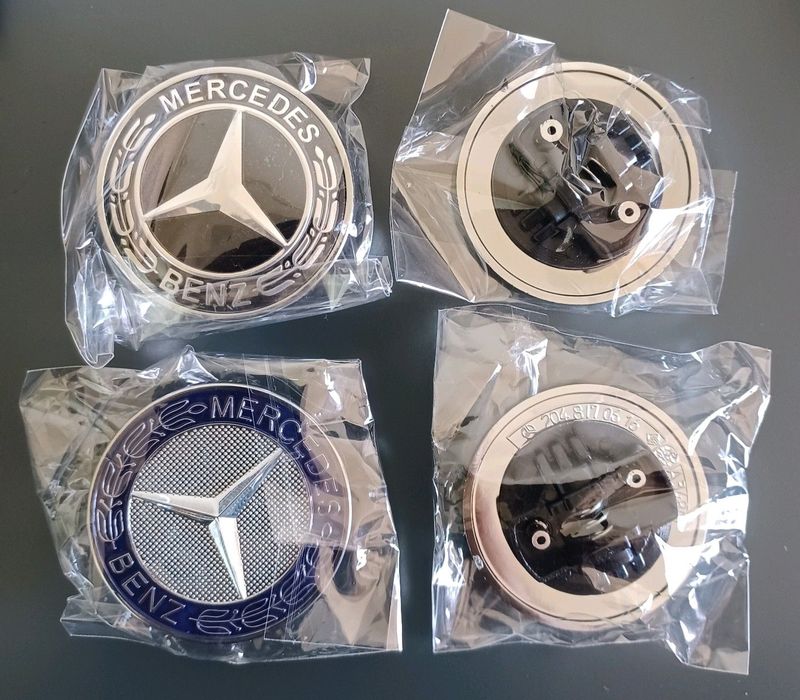 Mercedes 57mm bonnet badges / emblems