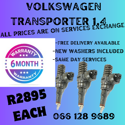 VOLKSWAGEN TRANSPORTER 1.4 DIESEL INJECTORS FOR SALE ON EXCHANGE OR TO RECON YOUR OWN
