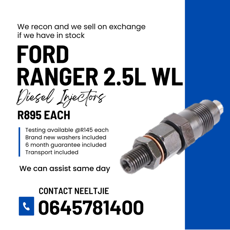 Ford Ranger 2.5L WL diesel injectors for sale