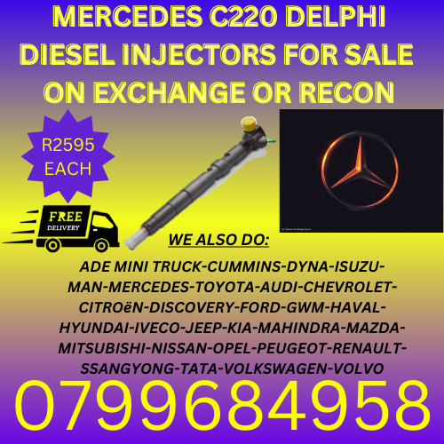 MERCEDES C220 DELPHI DIESEL INJECTORS/ WE RECON AND SELL ON EXCHANGE
