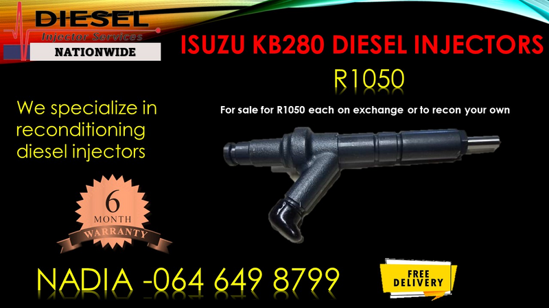 Isuzu KB280 diesel injectors for sale - we sell on exchange and recon.