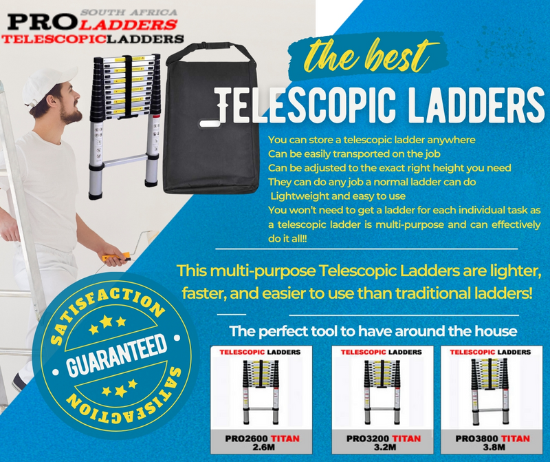 TELESCOPIC LADDERS. EXTENDABLE LADDERS.