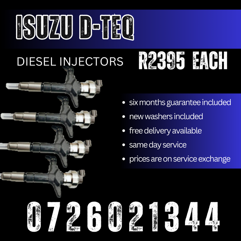 Isuzu D-teq diesel injectors for sale