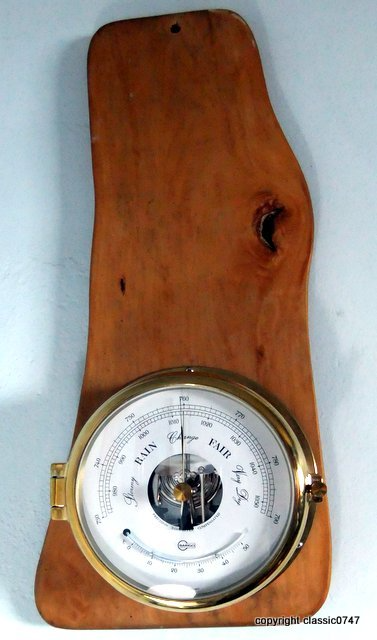BARIGO PROFESSIONAL Precision Barometer with Thermometer in Brass Ø 180-160-H75mm
