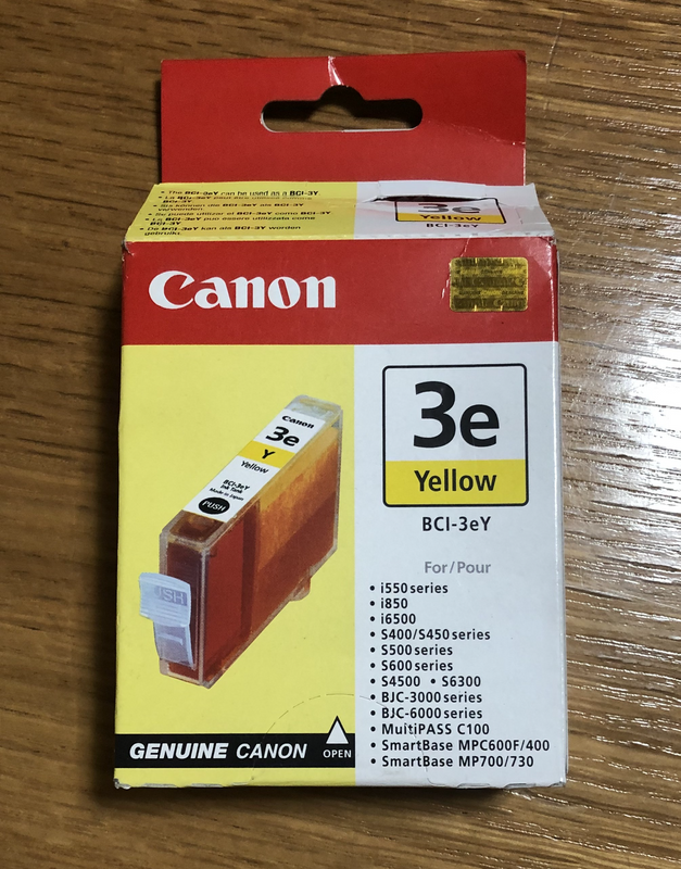 Original Canon BCI-3eY Yellow ink cartridge