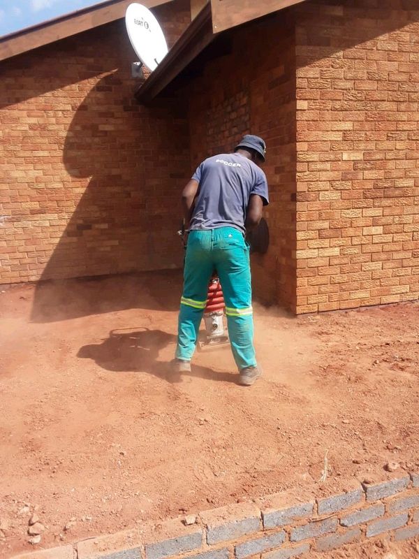 I do building, plastering, waterproofing, pavement, tiles, painting, and welding