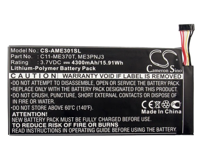 Tablet Battery CS-AME301SL for GOOGLE Nexus 7 etc