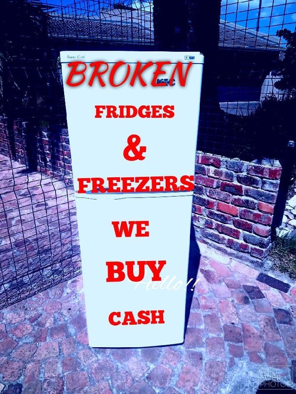 Broken and working fridges and freezers
