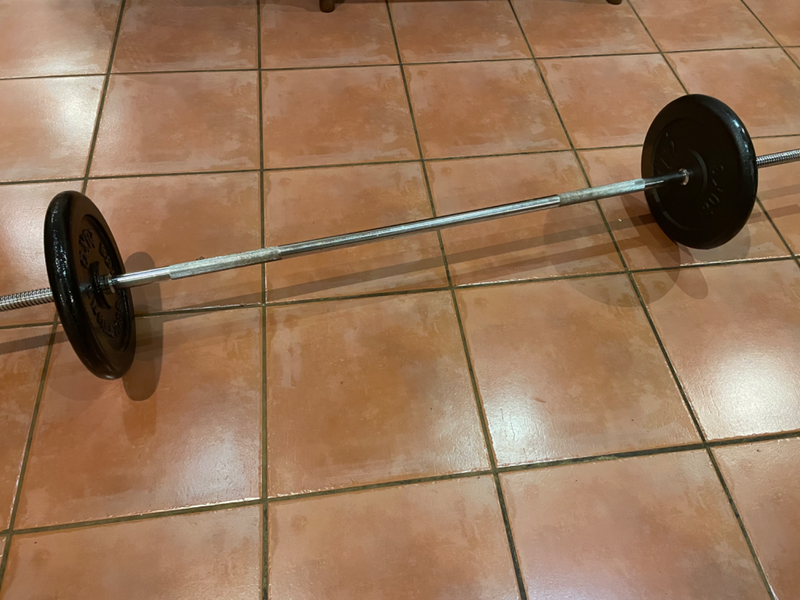 Barbell and 20kg plates