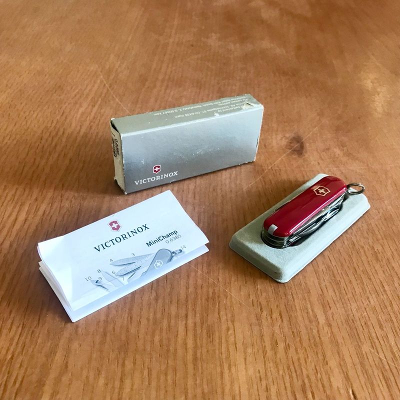 SOLD - Brand new Victorinox MiniChamp Pocket Knife 58mm - Red