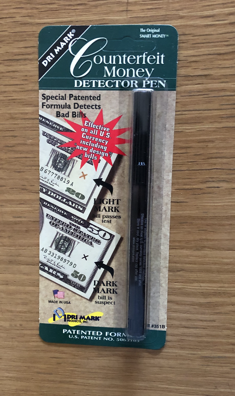 Counterfeit money detector pen
