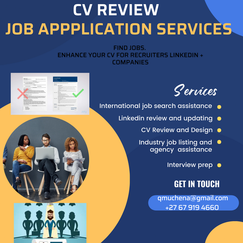 CV Review, editing and design services