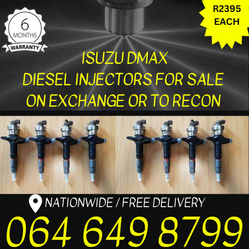 Isuzu Dmax diesel injectors for sale on exchange 6 months warranty.