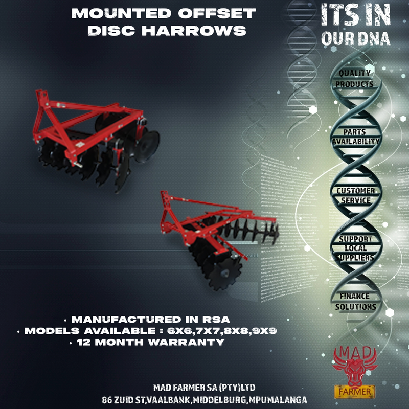 New mounted offset disc harrows