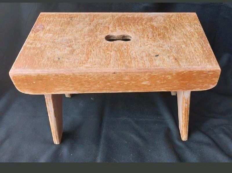 Wooden stepping stool