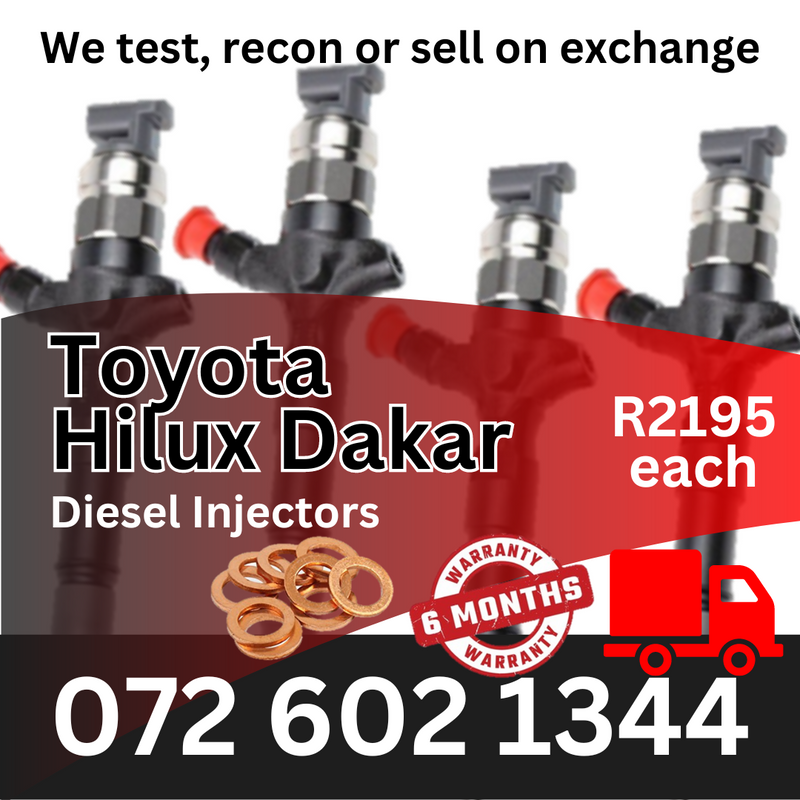 Toyota Hilux Dakar diesel injectors for sale