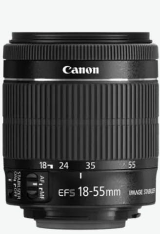 1.       Canon EF-S 18-55mm f/3.5-5.6 Lens