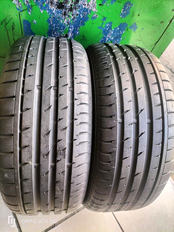 2x 225/40/18 Continental Sports Contact 5 normal tyres