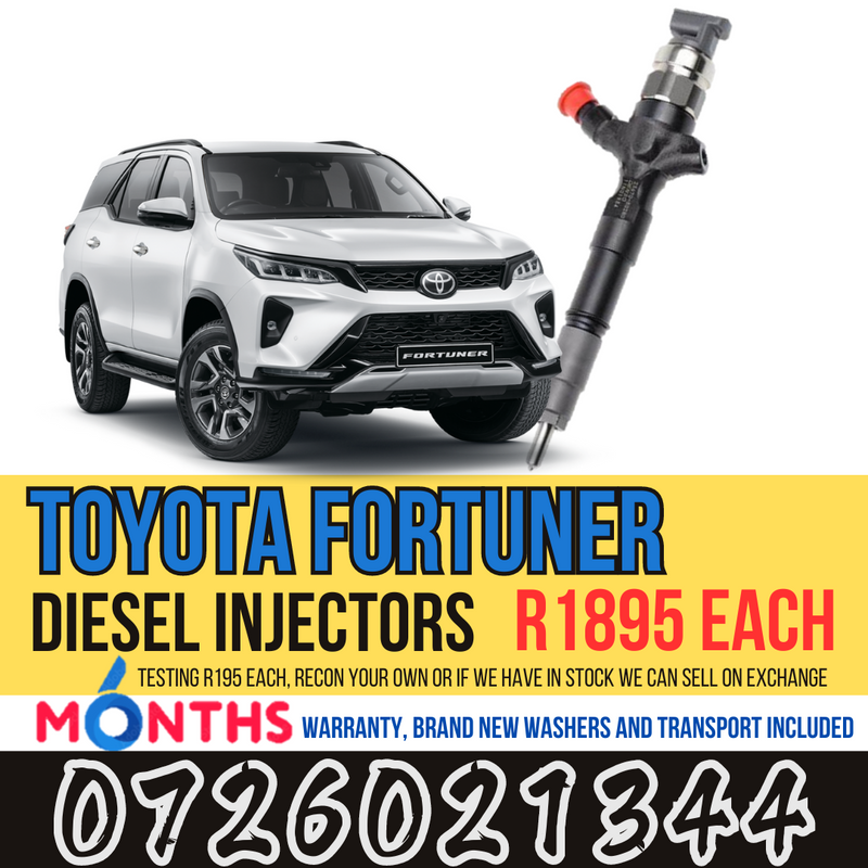 Toyota Fortuner diesel injectors for sale