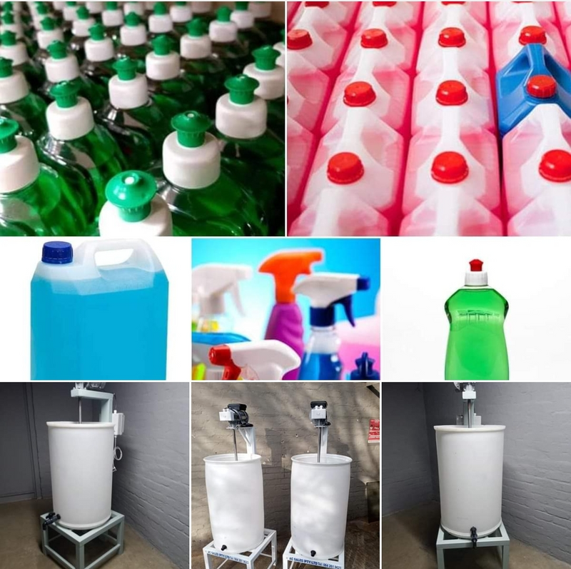 200 litre detergent mixer with formulation book Tel 064.261.9623