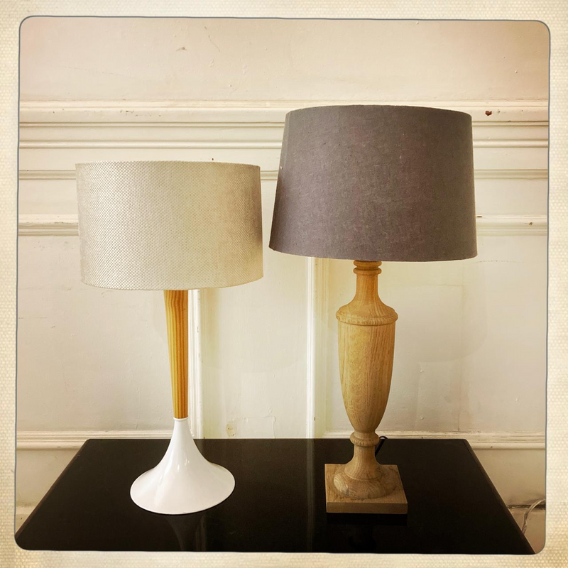 Lamp &amp; shade - R550Wooden lamp &amp; shade - R850