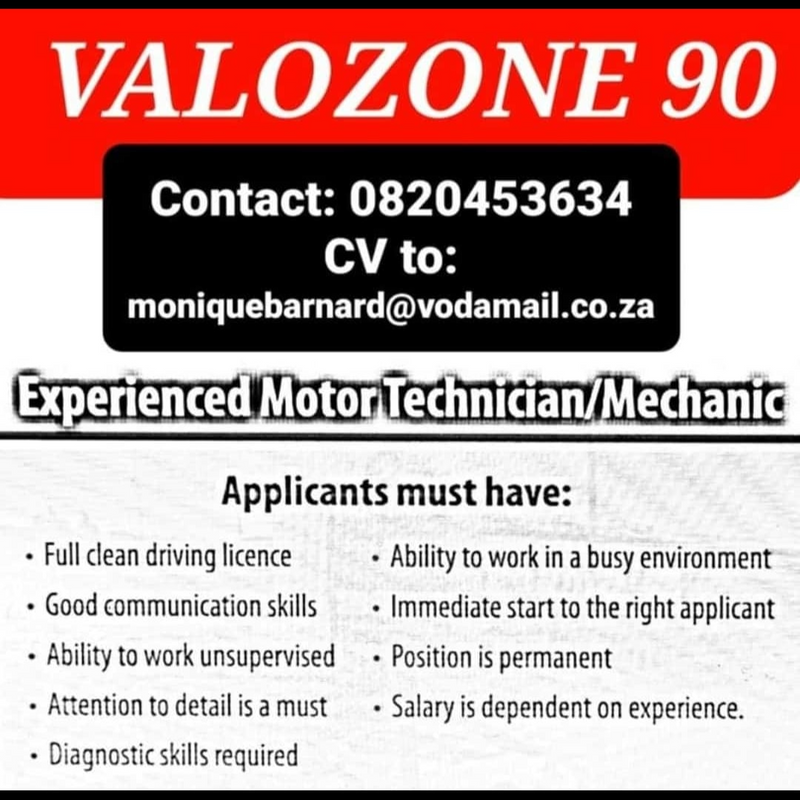 Mechanic Job available