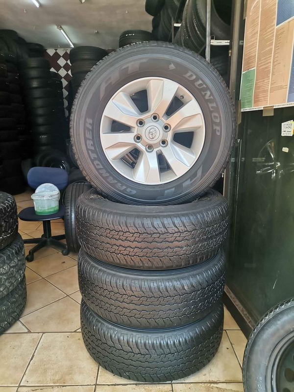 A set of 17 hilux Mags and Dunlop tyres