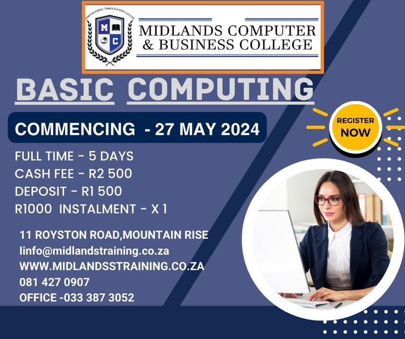 Basic computingcommencing 27 may 2024