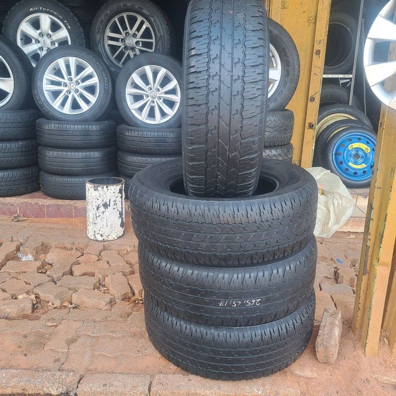 A set of 264/65/17 Bridgestone tyres