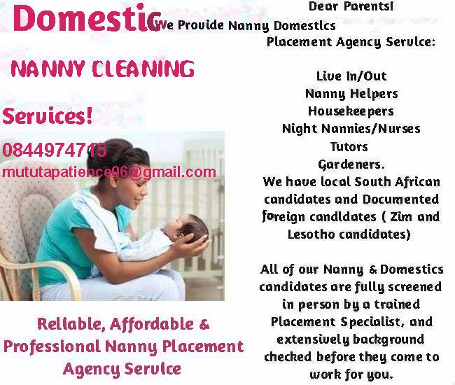 Domestic Nanny Cleaning Services