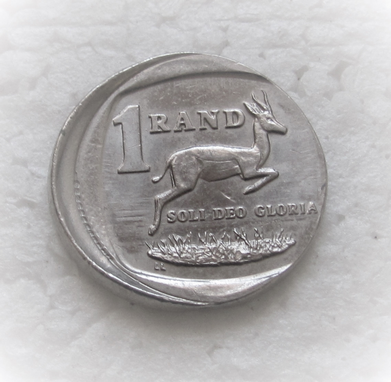 South Africa 1993 - Misstruck Mint Error 1 Rand Coin