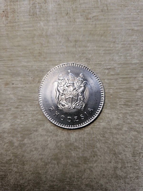 1975 AU Rhodesia 25 Cent Coin (Rare)